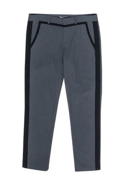 Current Boutique-Vince - Grey Slim Leg Side Stripe Trousers Sz 8