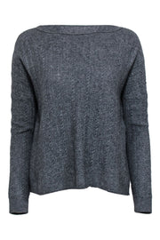 Current Boutique-Vince - Grey Wool Blend Cable Knit Sweater Sz M