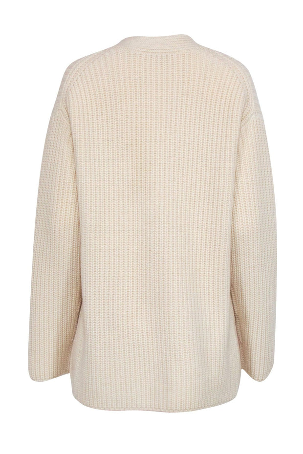 Current Boutique-Vince - Ivory Cable Knit Cardigan Sz XL