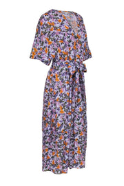 Current Boutique-Vince - Lavender & Multi color Floral Print Short Sleeve Dress Sz S