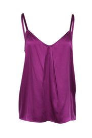 Current Boutique-Vince - Magenta Pleated Silk Camisole Sz M