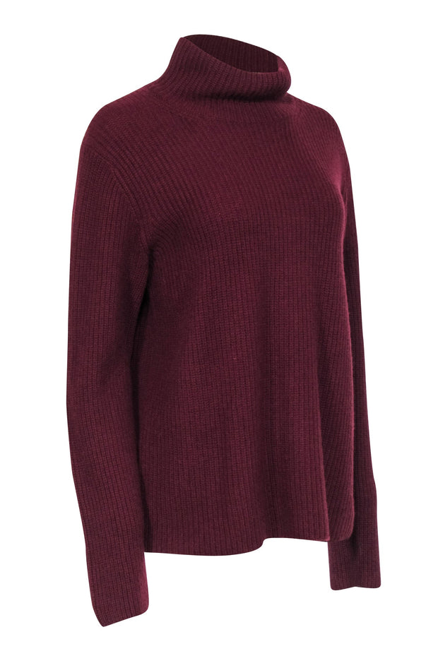 Current Boutique-Vince - Maroon Cashmere Mock Neck Sweater Sz XL
