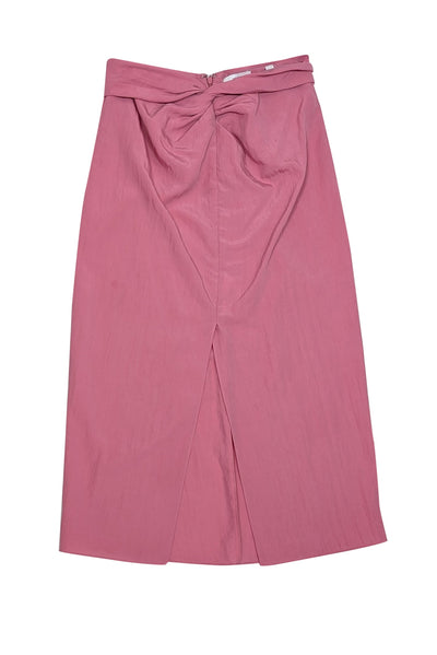 Current Boutique-Vince - Pink w/ Slit & Waist Twist Detail Midi Skirt Sz S