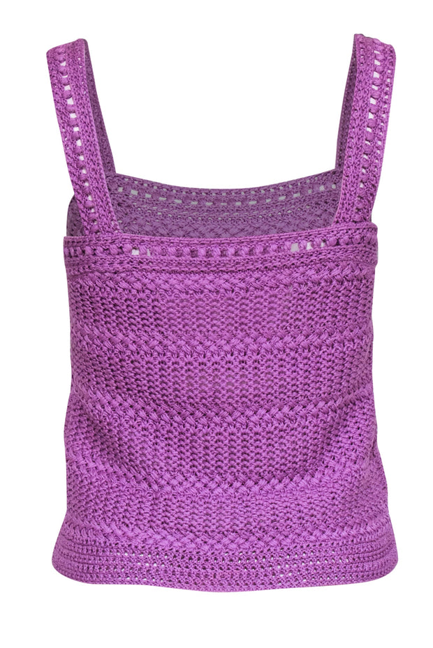 Current Boutique-Vince - Purple Crochet Knit Tank Sz XS