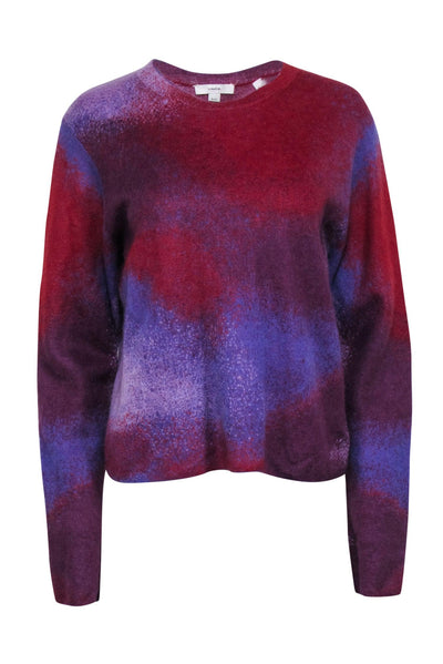 Current Boutique-Vince - Purple & Red Mohair Blend Sweater Sz XL