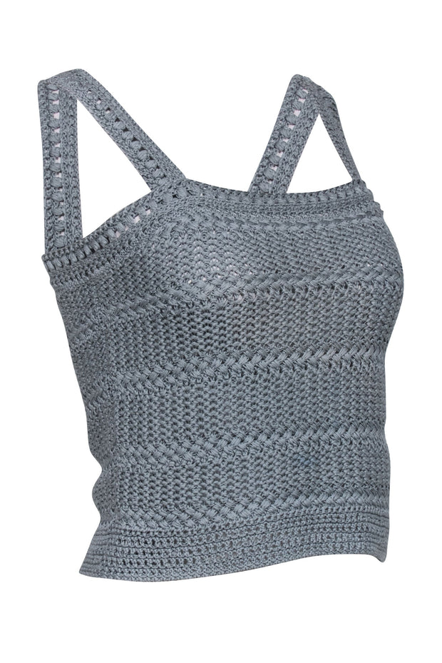 Current Boutique-Vince - Slate Grey Crochet Tank Top Sz XS