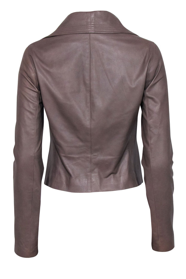 Current Boutique-Vince - Taupe Moto Leather Jacket Sz S