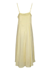 Current Boutique-Vince - Yellow Satin Sleeveless Dress Sz M