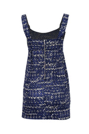 Current Boutique-Weekend Max Mara - Blue & Cream Print Sleeveless Dress Sz 4