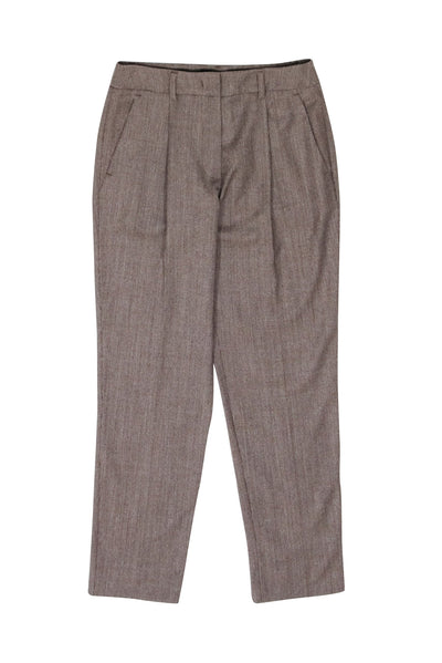 Current Boutique-Weekend Max Mara - Brown Hounds-Tooth Pleated Waist Pant Sz 4