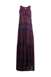 Current Boutique-Weston - Purple, Pink, & Green Boho Print Maxi Dress Sz S