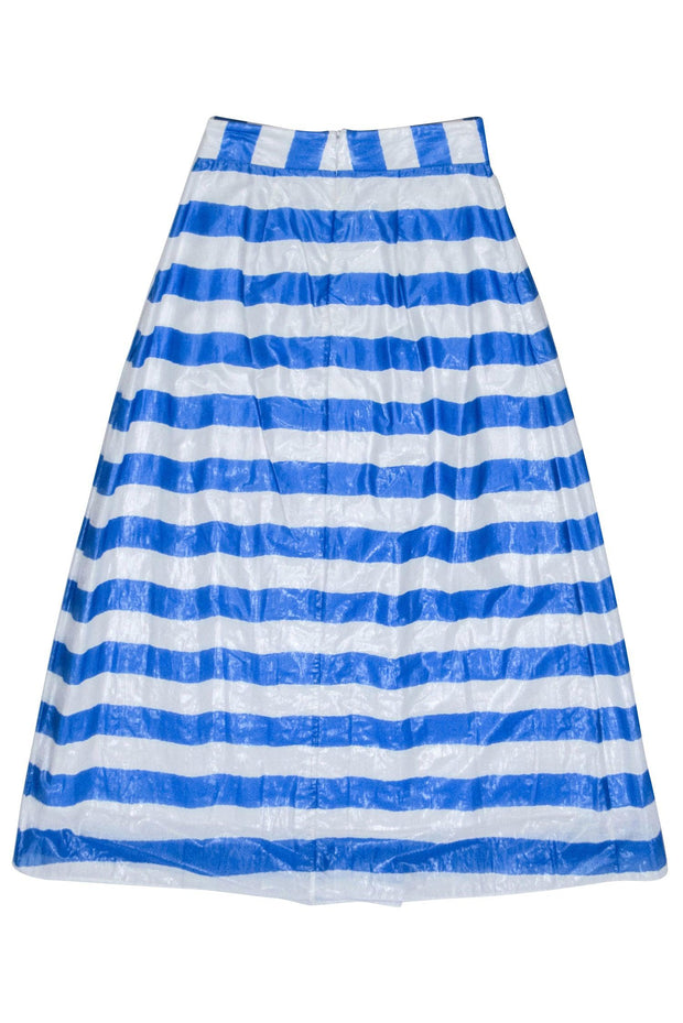 Current Boutique-Whit - White & Blue Stripe Maxi Skirt Sz 0