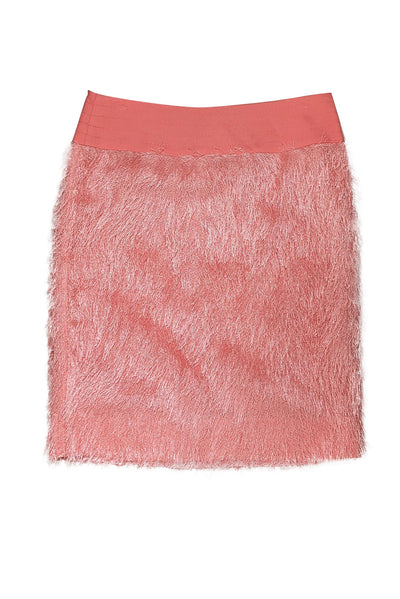 Current Boutique-Worth New York - Pink Fringe Pencil Skirt Sz 2