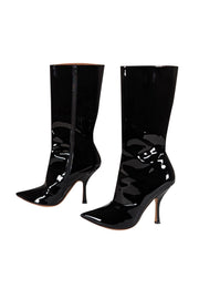 Current Boutique-Y/Project - Black Patent Leather Pointed Toe Boots Sz 9