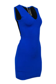 Current Boutique-Yigal Azrouel - Blue Sleeveless Knit Mini Dress w/ Contrast Back Panel Sz XS
