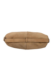 Current Boutique-Yves Saint Laurent - Beige Suede Horn Handle Shoulder Bag