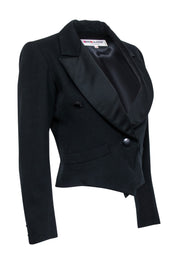 Current Boutique-Yves Saint Laurent - Black Crop Blazer Sz 2