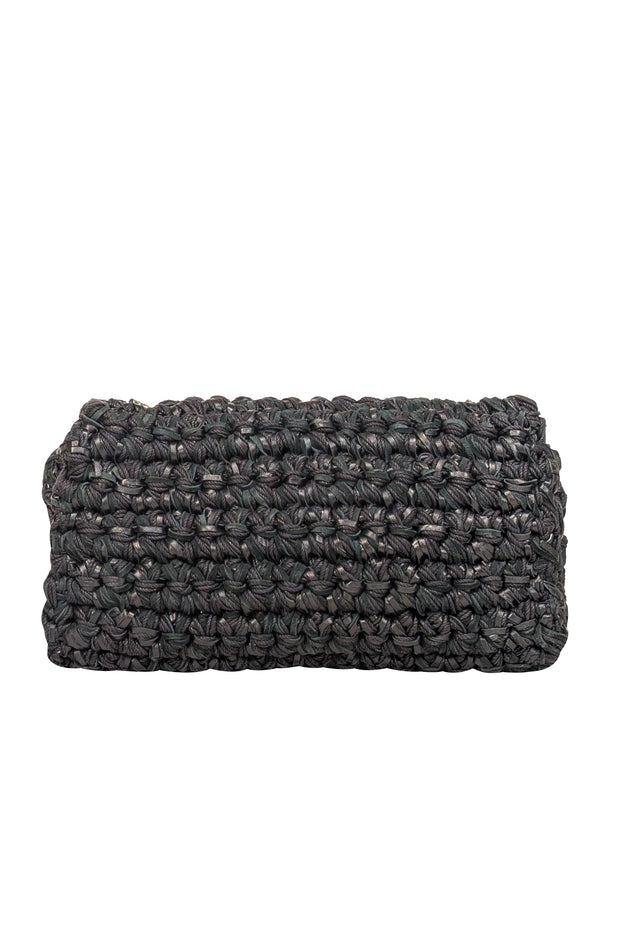 Current Boutique-Yves Saint Laurent - Black Raffia Medium "Kate" Crossbody Bag