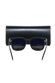 Current Boutique-Yves Saint Laurent - Black Square Sunglasses w/ Logo Side Detail