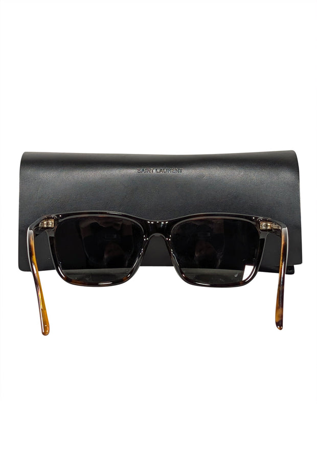 Current Boutique-Yves Saint Laurent - Brown Tortoise Square Sunglasses