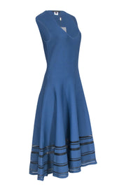 Current Boutique-Zac Posen - Blue Knit Sleeveless Maxi Dress Sz L
