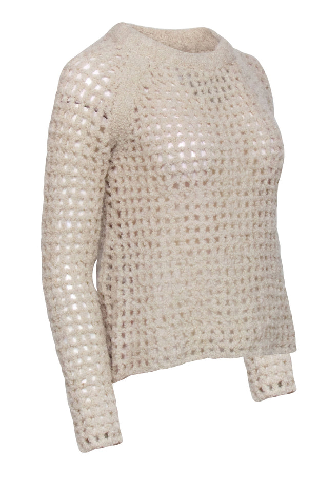 Current Boutique-Zadig & Voltaire - Beige Chunky Knit Crewneck Sweater Sz S