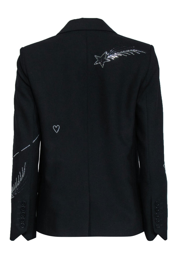 Current Boutique-Zadig & Voltaire - Black Blazer w/ Shooting Star Detail Sz S