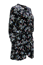 Current Boutique-Zadig & Voltaire - Black Butterfly Print Velvet Long Sleeve Dress Sz S