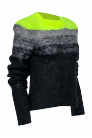 Current Boutique-Zadig & Voltaire - Black & Neon Green Mohair Blend "Georgia" Sweater Sz M