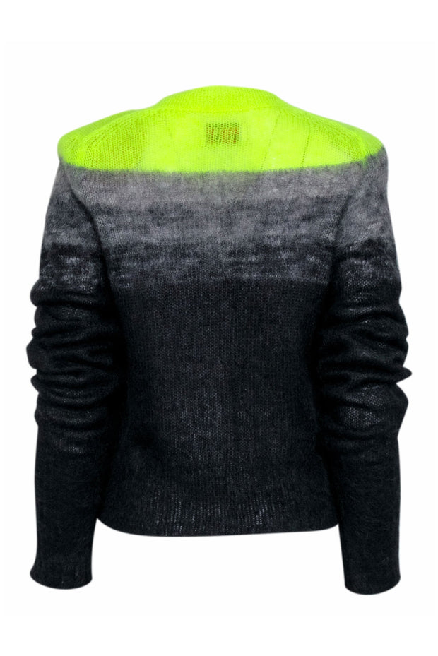 Current Boutique-Zadig & Voltaire - Black & Neon Green Mohair Blend "Georgia" Sweater Sz M