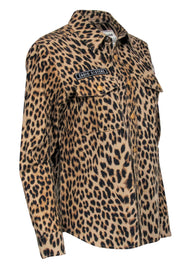 Current Boutique-Zadig & Voltaire - Brown & Black Leopard Print Shirt Jacket Sz M