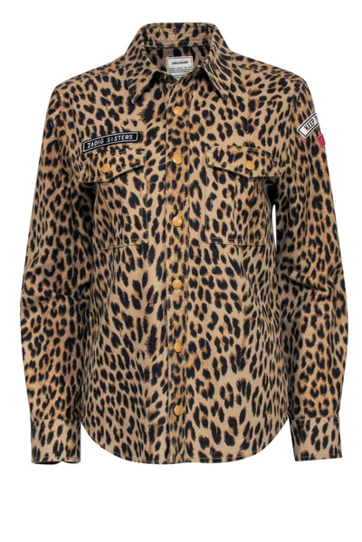 Current Boutique-Zadig & Voltaire - Brown & Black Leopard Print Shirt Jacket Sz M