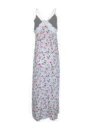 Current Boutique-Zadig & Voltaire - Cream & Pink Floral Print Silk Dress w/ Lace Trim Sz M