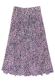 Current Boutique-Zadig & Voltaire - Navy, Pink, & White Leopard Print Maxi Skirt Sz XL