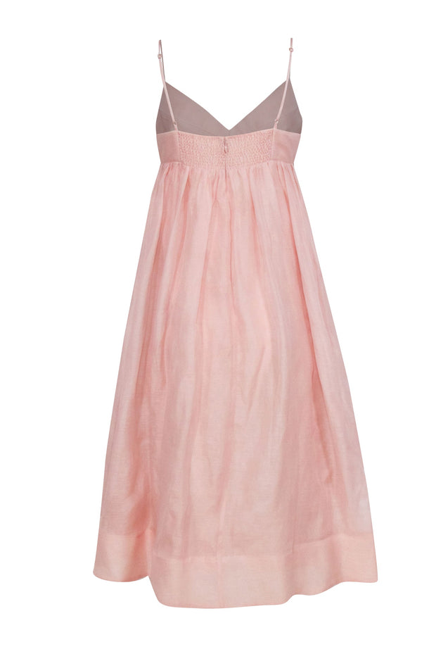 Current Boutique-Zimmermann - Blush Pink Flowing Midi Formal DressSz 8