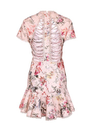 Current Boutique-Zimmermann - Cream & Multi Color Floral Print w/ Strappy Back Dress Sz 10