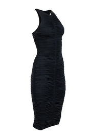 Current Boutique-A.L.C. - Black Ruched Sleeveless Bodycon Dress Sz XS