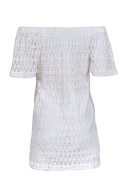 Current Boutique-A.L.C. - Ivory Crochet Lace Off The Shoulder Dress Sz 2