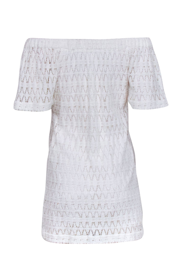 Current Boutique-A.L.C. - Ivory Crochet Lace Off The Shoulder Dress Sz 2