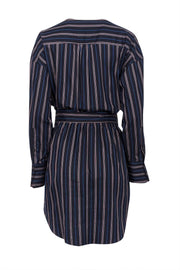 Current Boutique-A.L.C. - Navy w/ Red & Cream Striped Faux Wrap Dress Sz 8