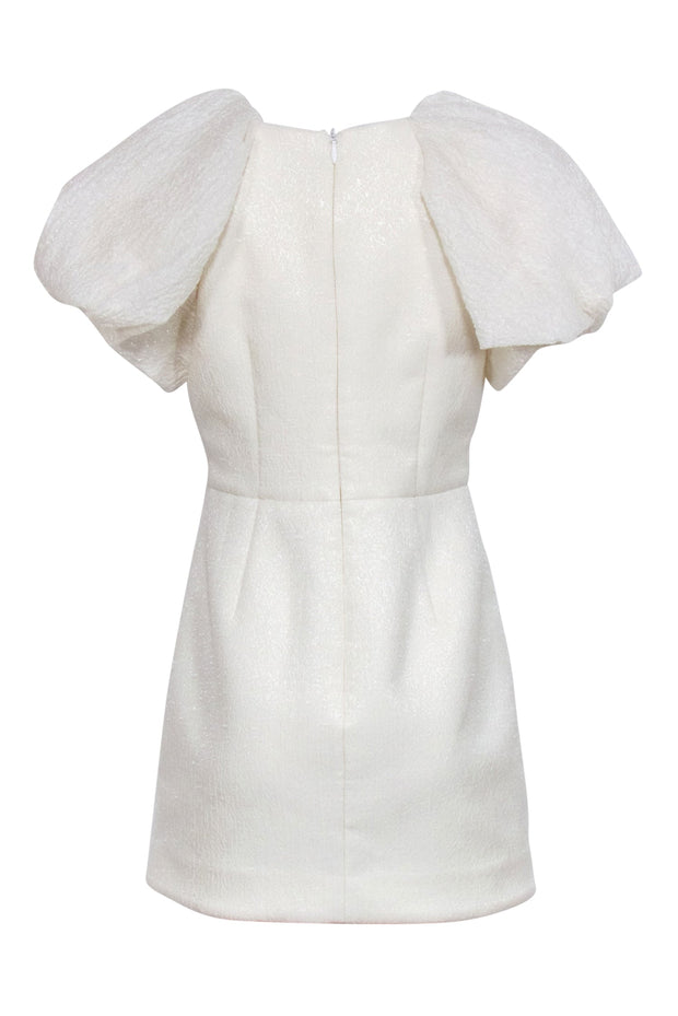 Current Boutique-Acler - Ivory Brocade "Raven" Puff Sleeve Mini Dress Sz 8