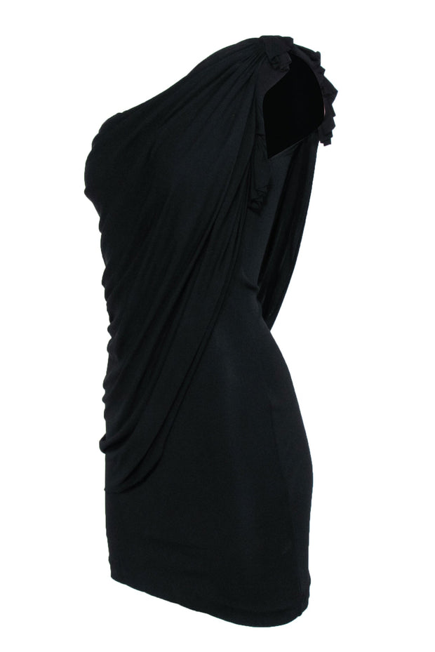 Adam Lippes - Black One Shoulder Sleeveless Mini Dress Sz XS Adam Lippes - Black One Shoulder Sleeveless Mini Dress Sz XS