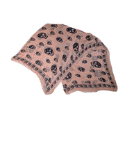 Alexander McQueen - Mauve &amp; Black Skull Print Scarf - Current Boutique