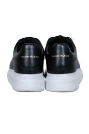 Current Boutique-Alexander McQueen - Black Leather Lace Up Sneakers Sz 6.5