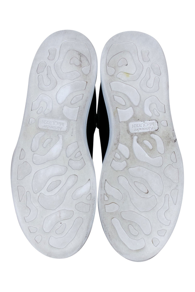 Current Boutique-Alexander McQueen - Black Leather Lace Up Sneakers Sz 6.5