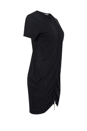 T by Alexander Wang - Black Ruched Front Shirtdress Sz S T by Alexander Wang - Black Ruched Front Shirtdress Sz S