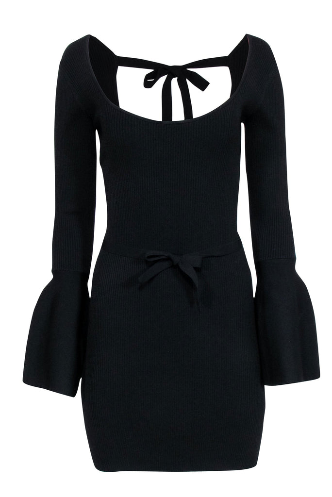 Alexis - Black Knit Tie-Back Long Sleeve Dress Sz M Alexis - Black Knit Tie-Back Long Sleeve Dress Sz M