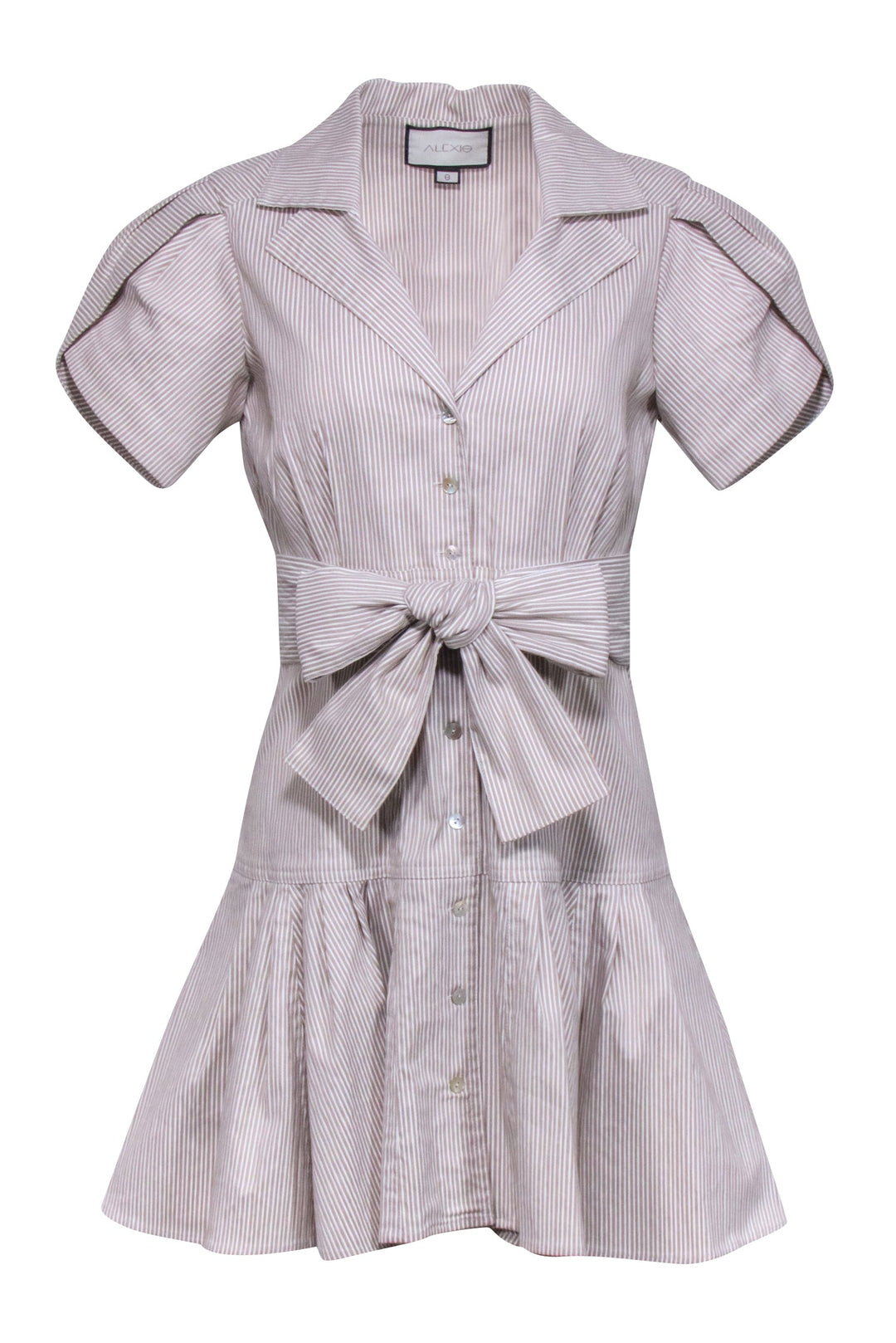 alexis beige dress Alexis beige sleeveless belted midi dress