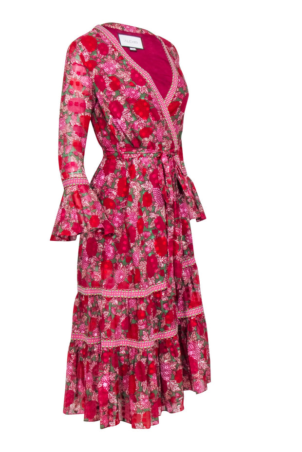 Alexis - Pink & Green Floral Wrap Dress Sz XS Alexis - Pink & Green Floral Wrap Dress Sz XS