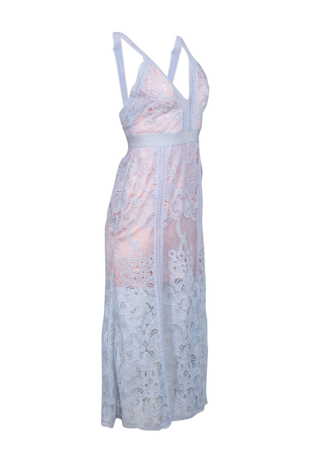 Alice McCall - Blue Lace Sleeveless Midi Dress Sz 2 Alice McCall - Blue Lace Sleeveless Midi Dress Sz 2